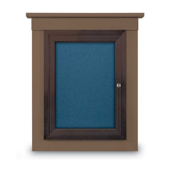 72"x36" 3-Door Enclosed Letterboard, Burgundy Vinyl/Cherry